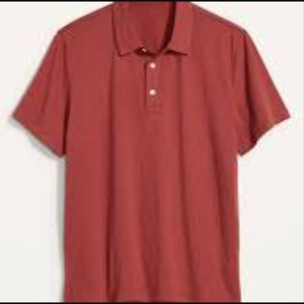 Old Navy Soft-Washed Jersey Polo Shirt for Men Color Cherry Birch
